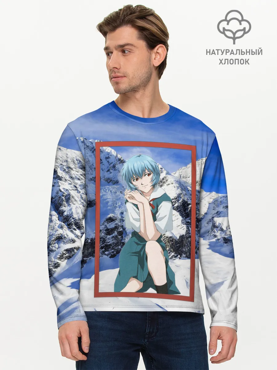 Мужской лонгслив базовый / Рей Аянами