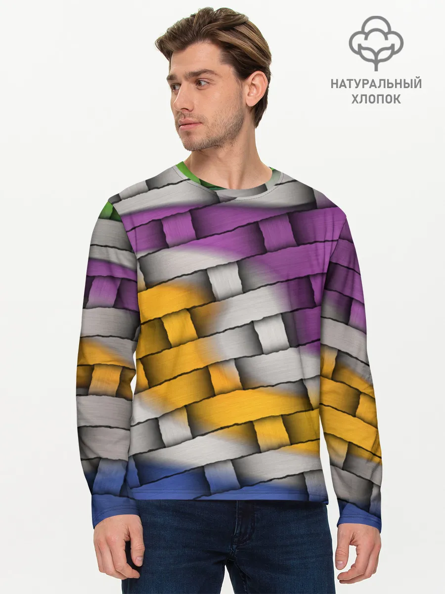 Мужской лонгслив базовый / АБСТРАКТ