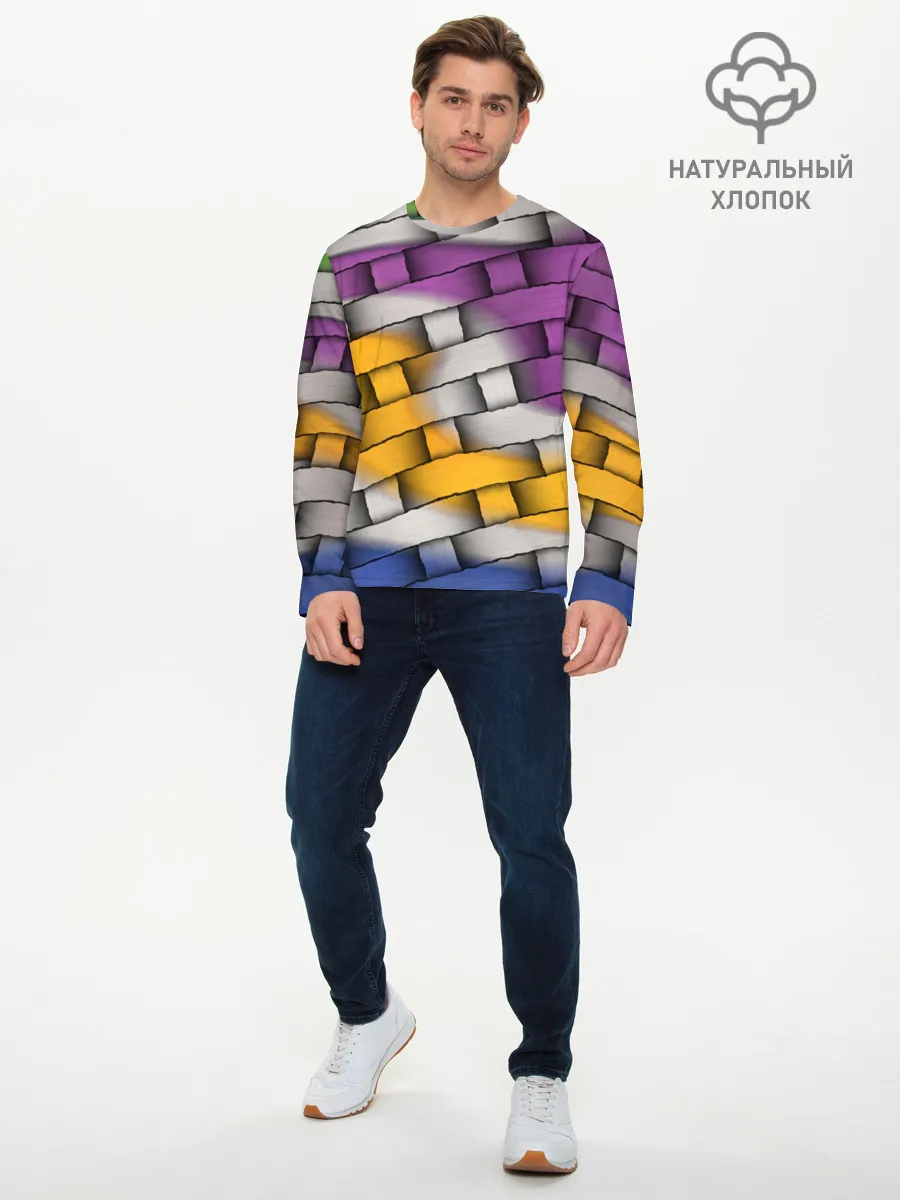 Мужской лонгслив базовый / АБСТРАКТ