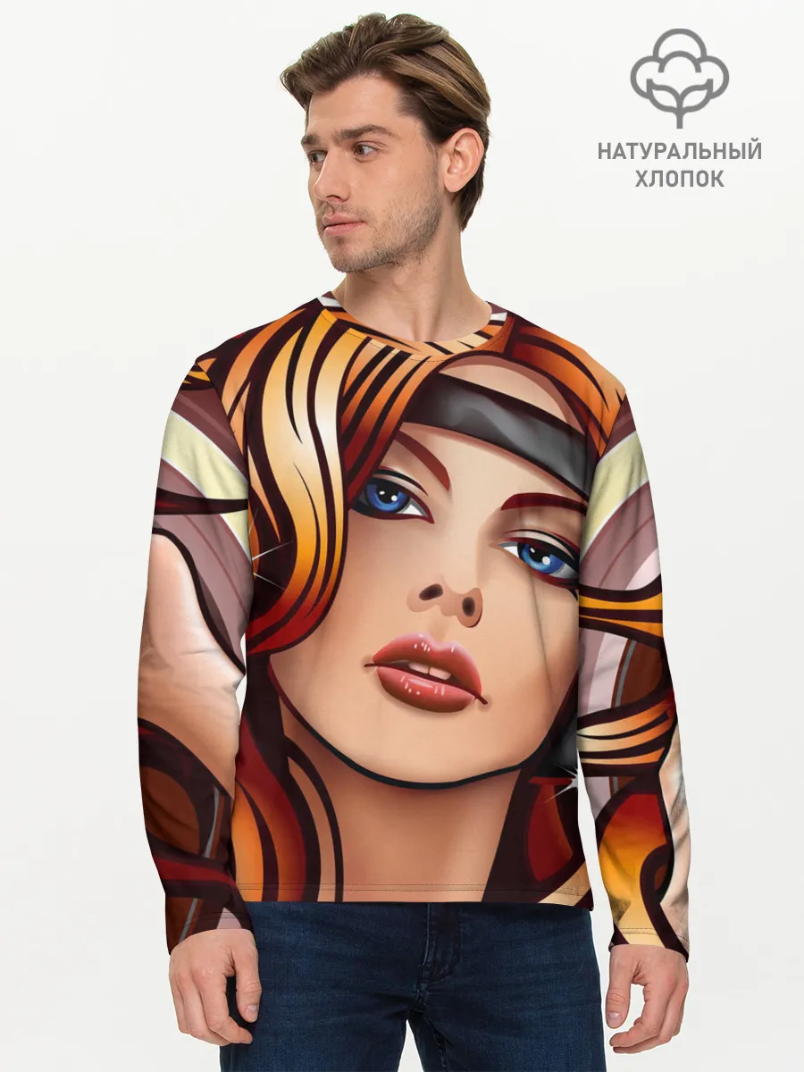 Мужской лонгслив базовый / ДЕВУШКА