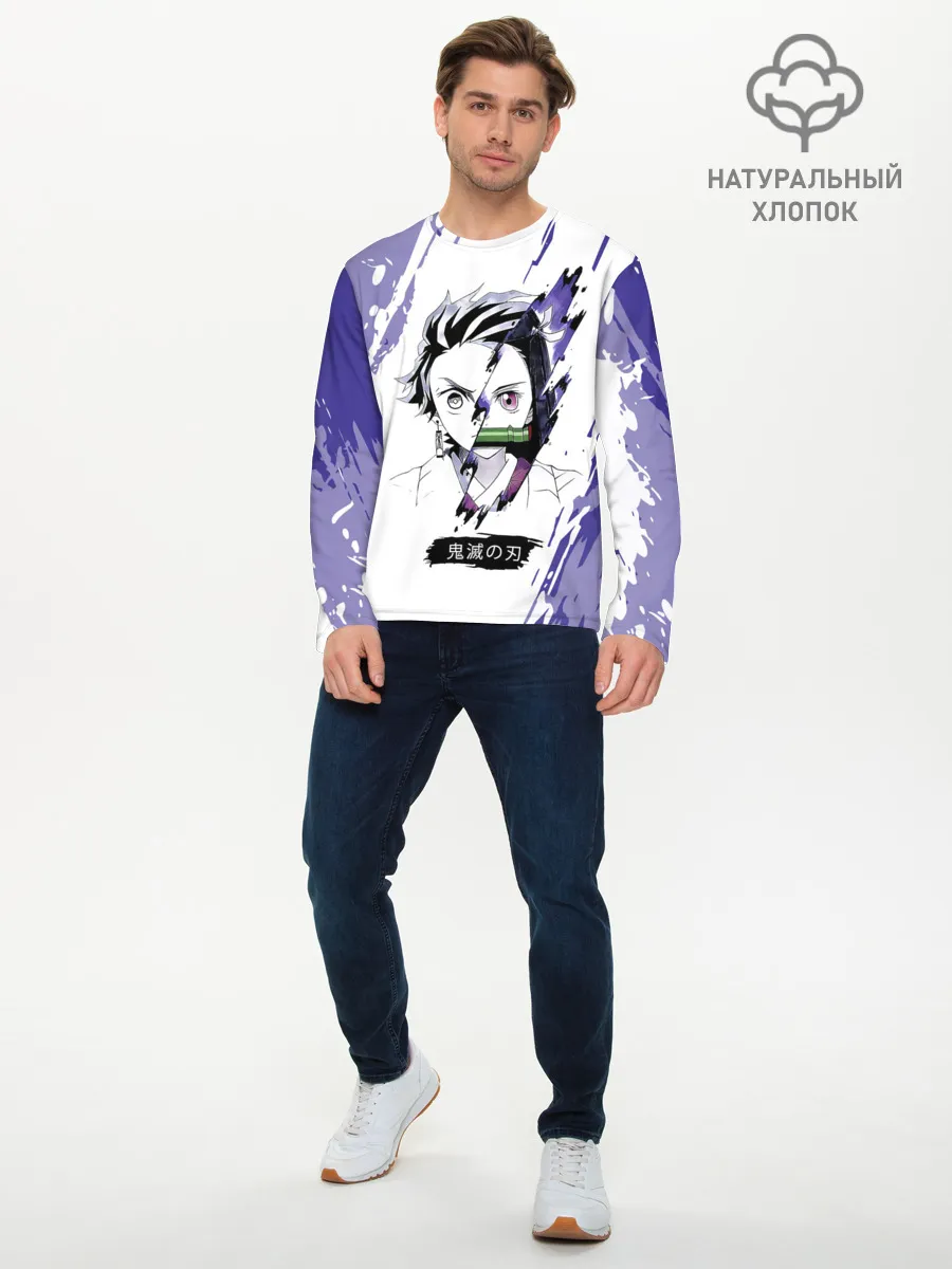 Мужской лонгслив базовый / Танджиро и Незуко Камадо
