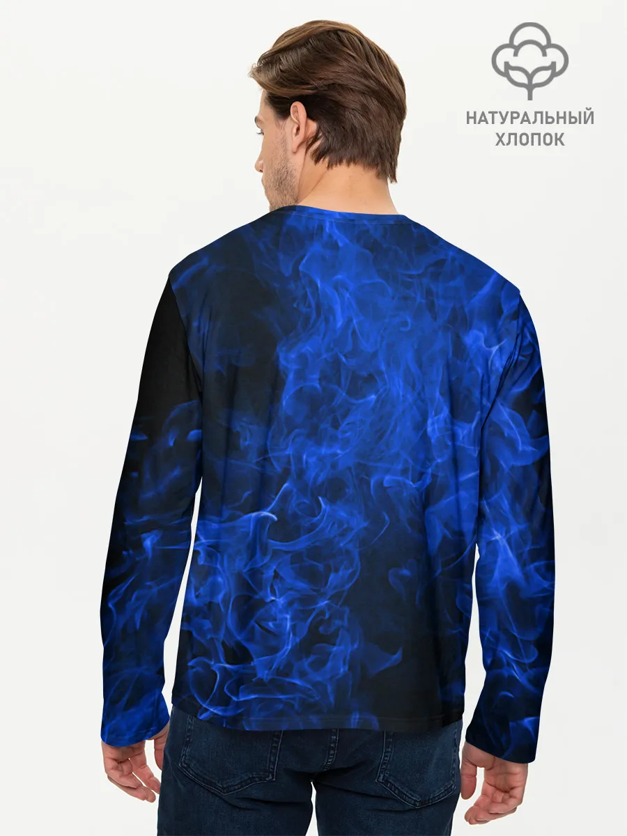Мужской лонгслив базовый / Blue Fire