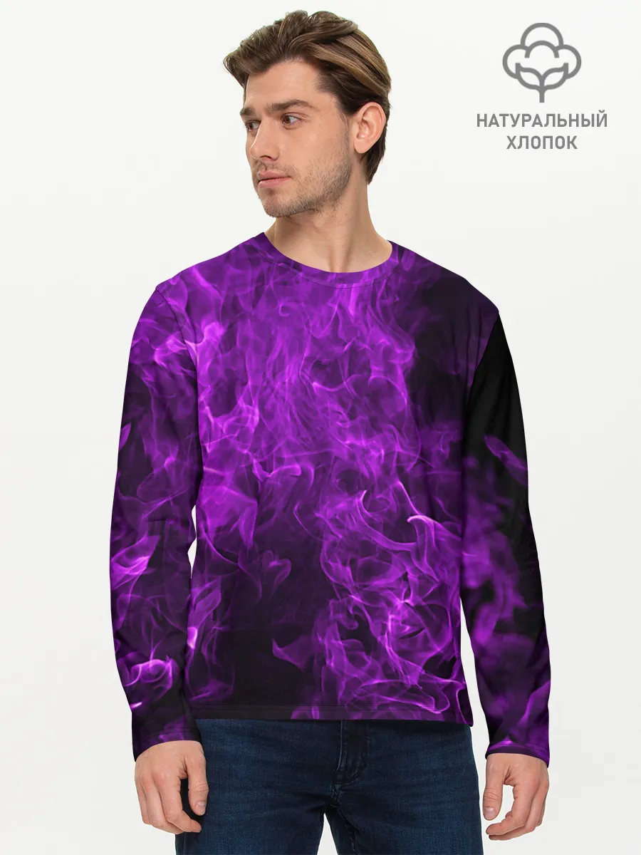 Мужской лонгслив базовый / Violet Fire