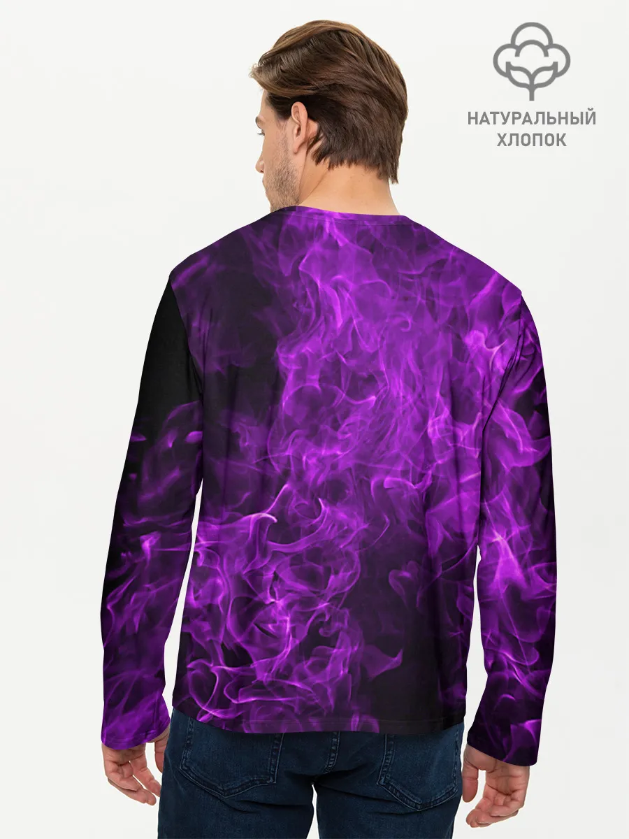 Мужской лонгслив базовый / Violet Fire