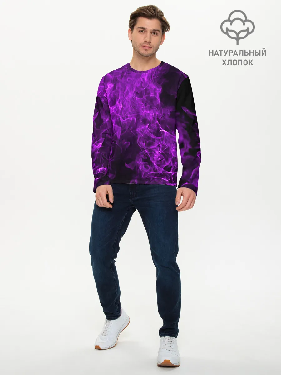 Мужской лонгслив базовый / Violet Fire
