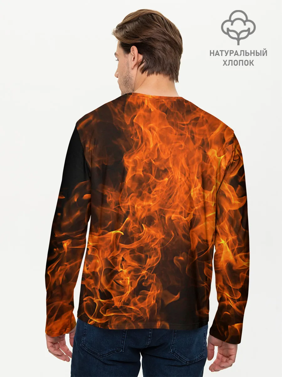 Мужской лонгслив базовый / Огонь