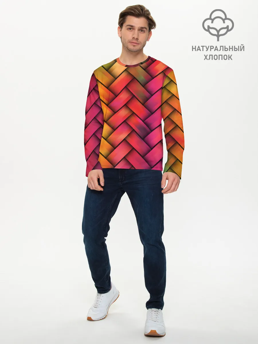 Мужской лонгслив базовый / Сплетение