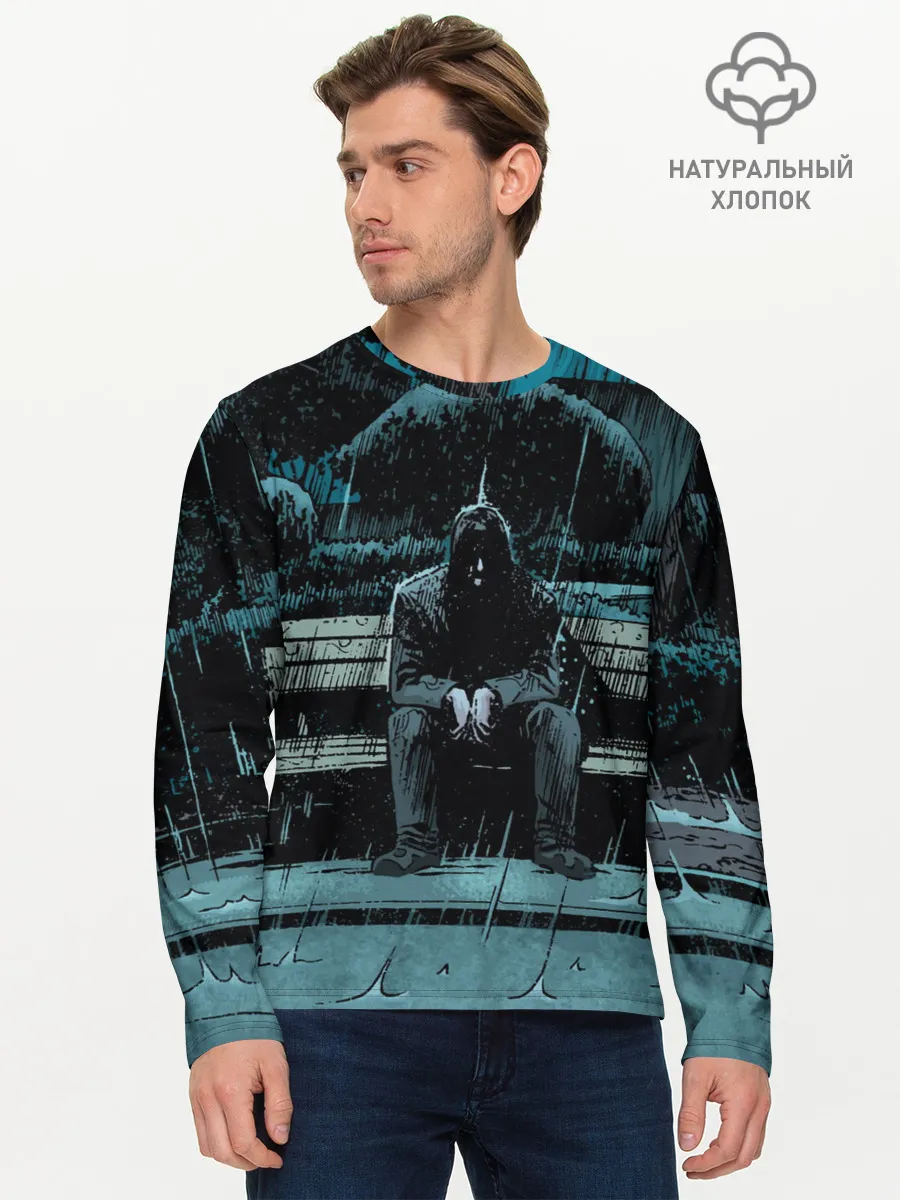 Мужской лонгслив базовый / Киану Ривз - комикс о боге