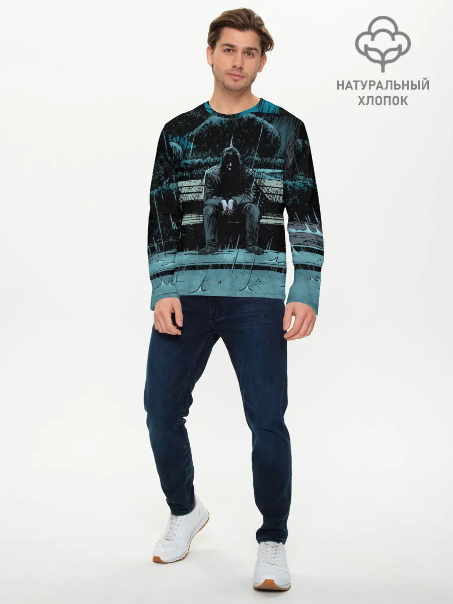 Мужской лонгслив базовый / Киану Ривз - комикс о боге