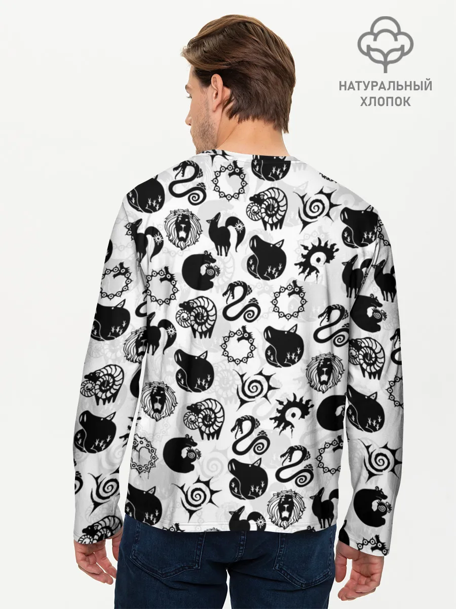 Мужской лонгслив базовый / 7 СМЕРТНЫХ ГРЕХОВ СИМВОЛЫ