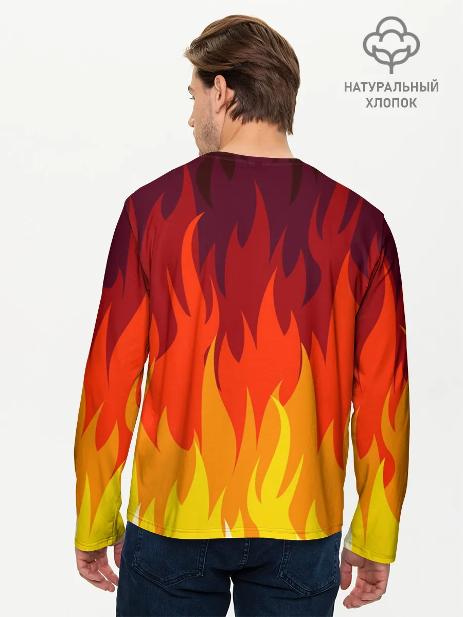 Мужской лонгслив базовый / Меха скелет | Steampunk Fire