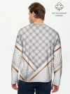 Мужской лонгслив базовый / Luxury white & Gold