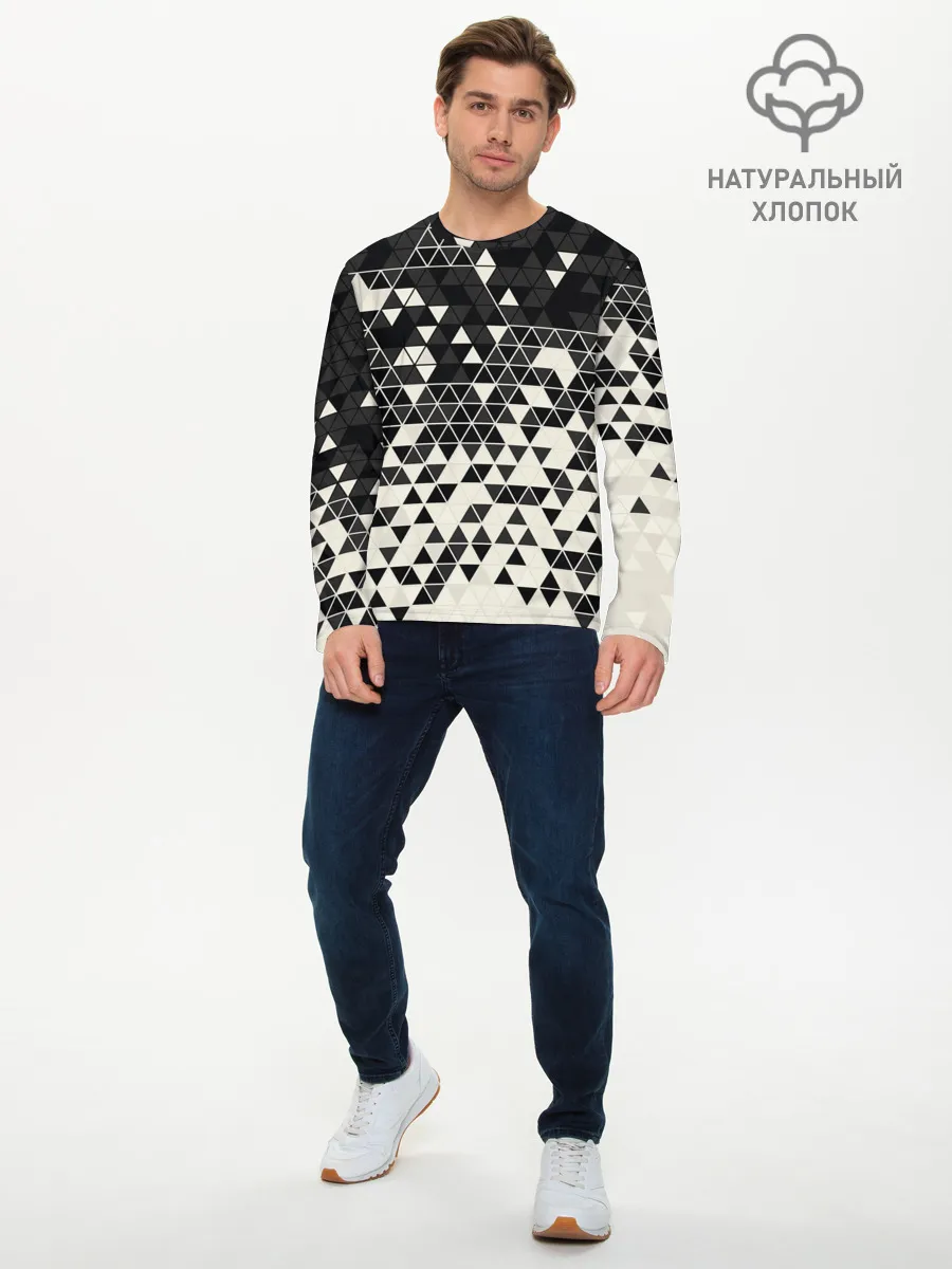 Мужской лонгслив базовый / Абстракция