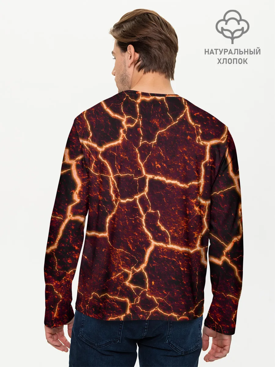 Мужской лонгслив базовый / Лава