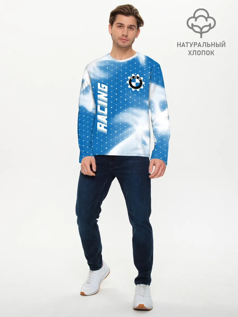 Мужской лонгслив базовый / БМВ - Пламя