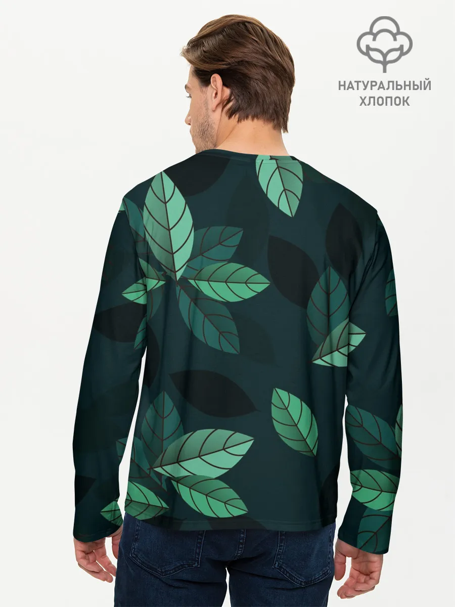 Мужской лонгслив базовый / листва