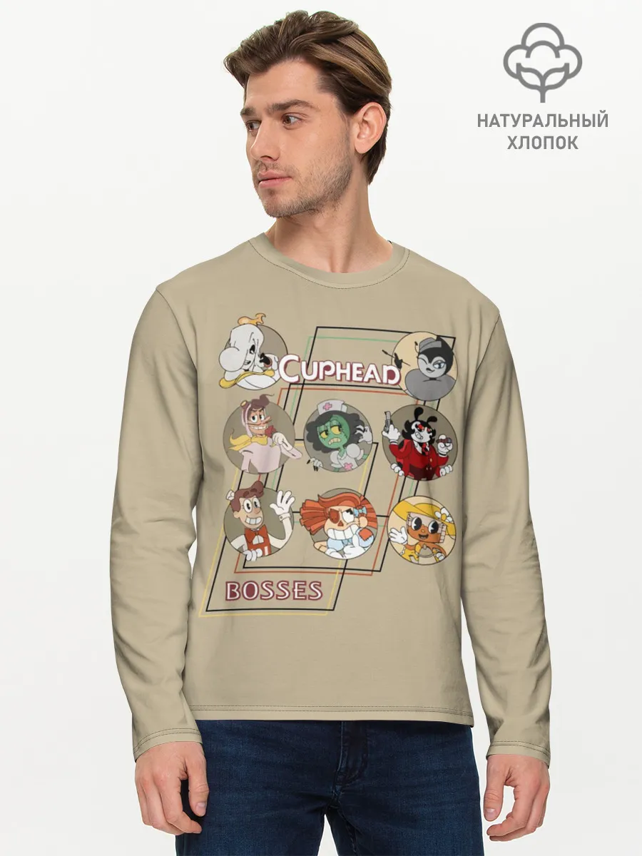 Мужской лонгслив базовый / Боссы caphead