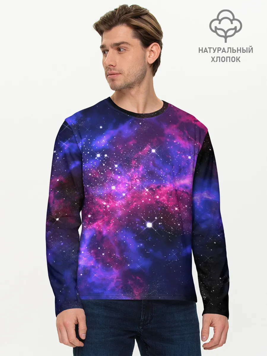 Мужской лонгслив базовый / Distant space