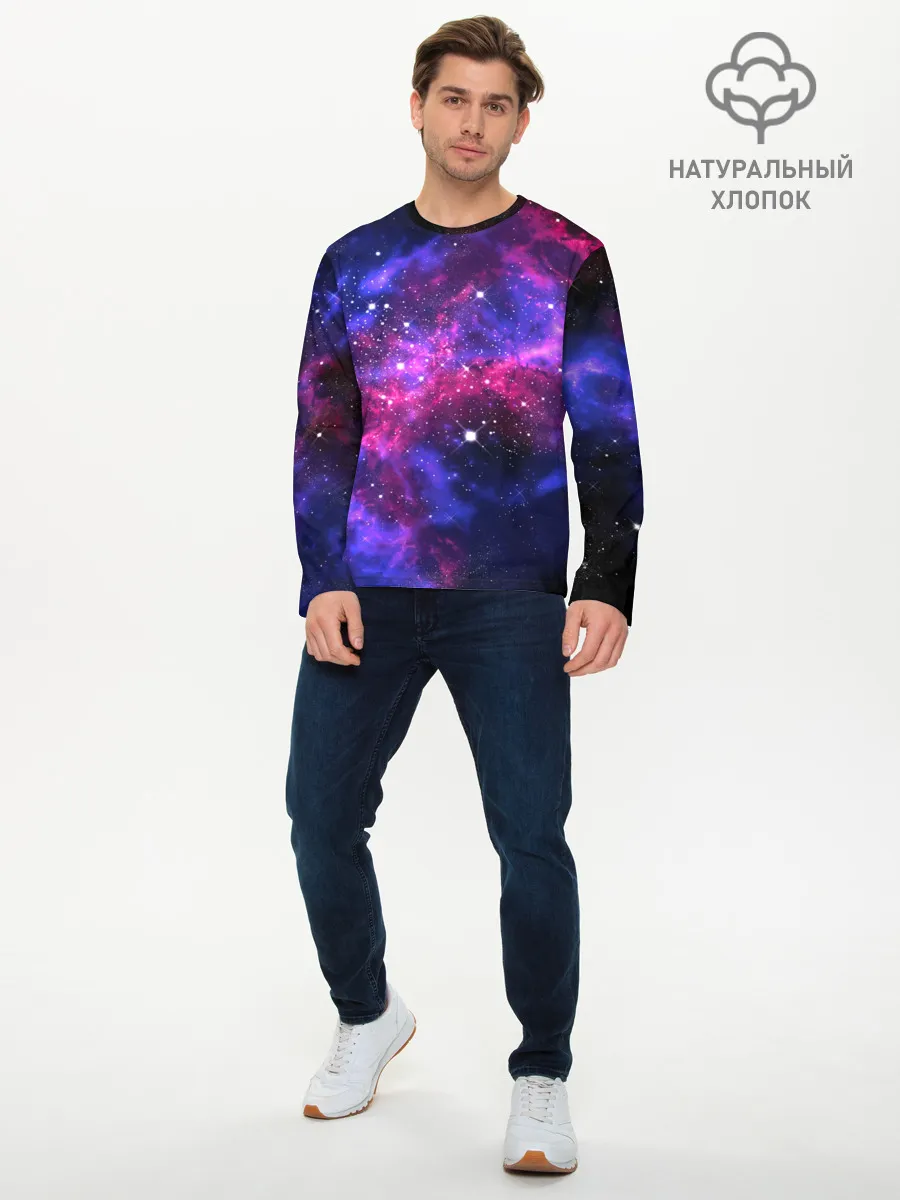 Мужской лонгслив базовый / Distant space