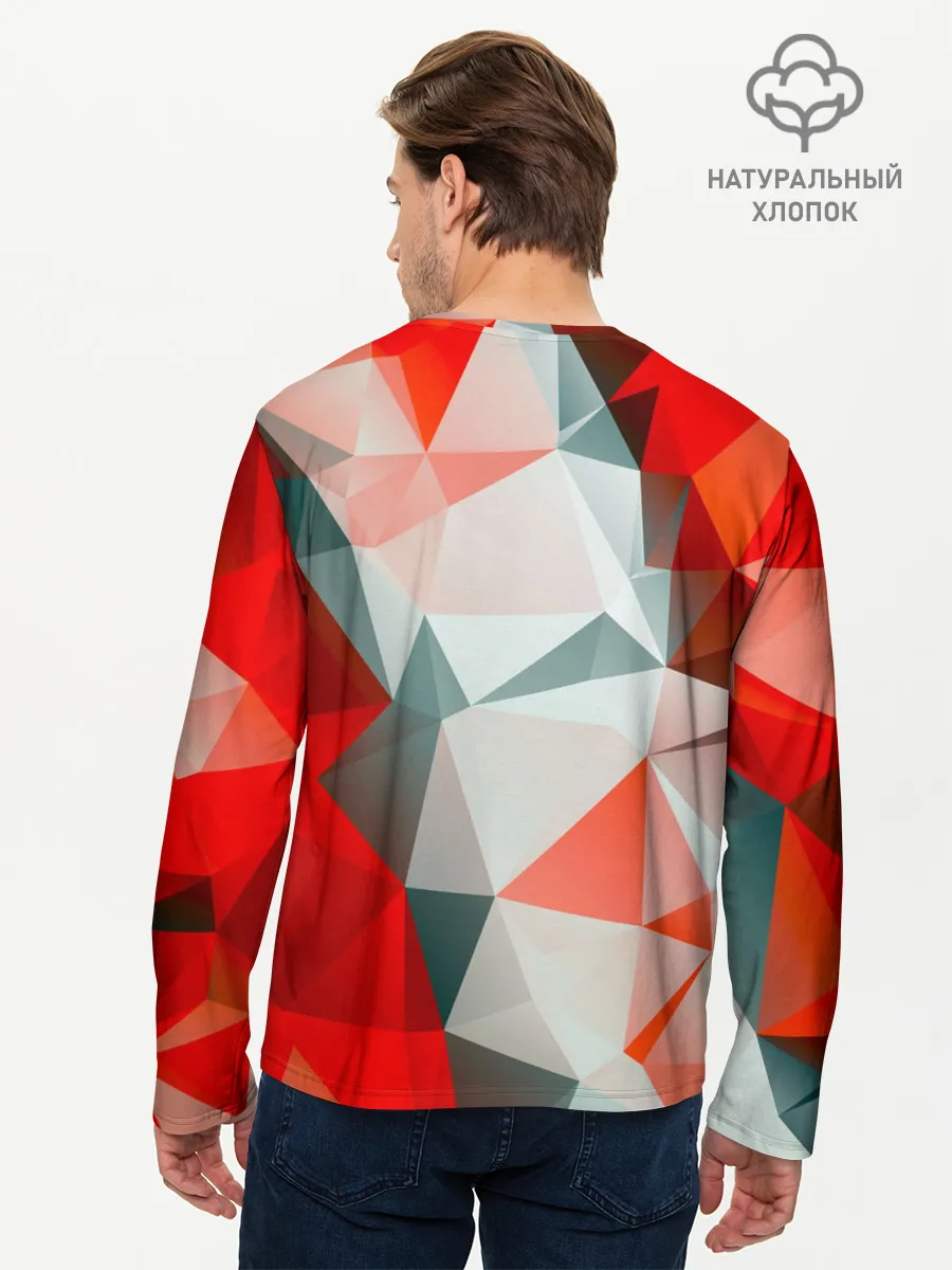 Мужской лонгслив базовый / Абстракция-Геометрия