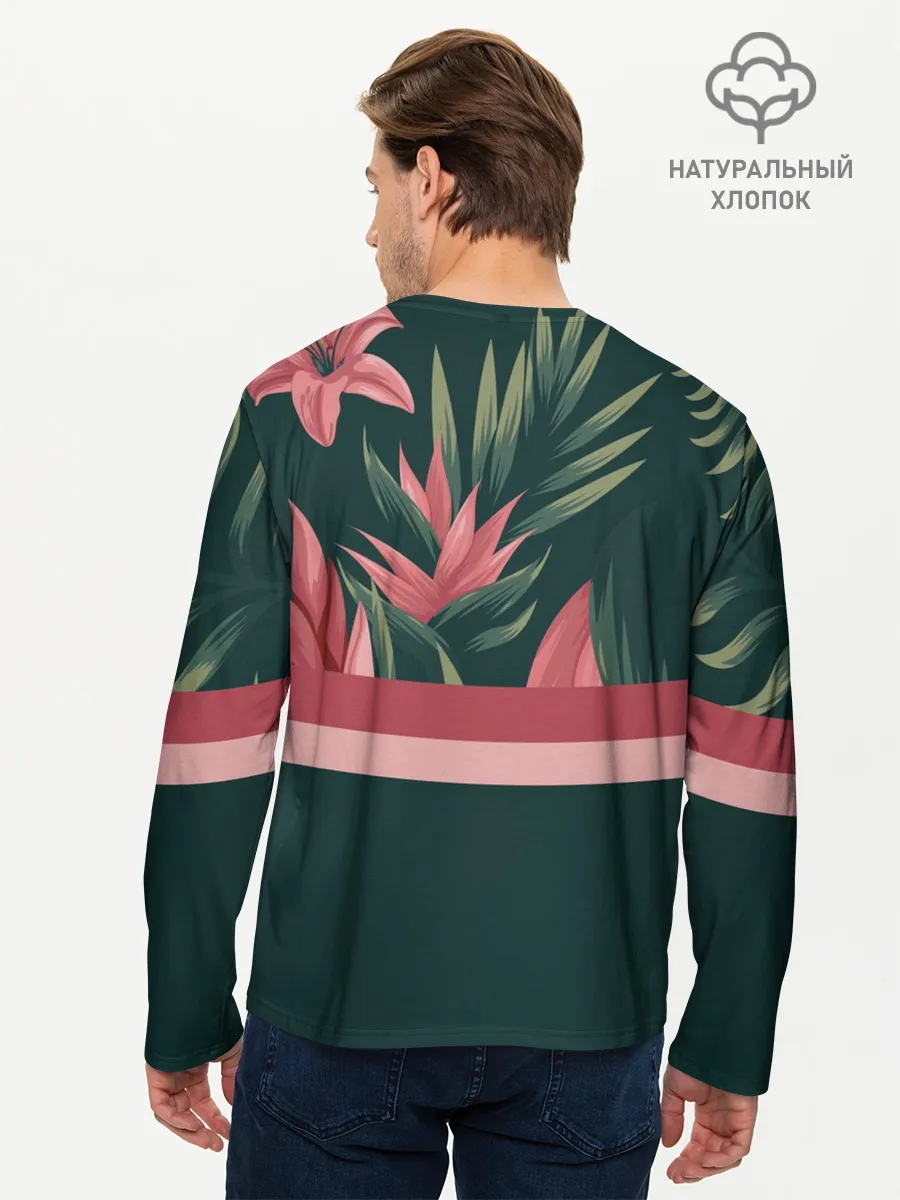 Мужской лонгслив базовый / Лилии