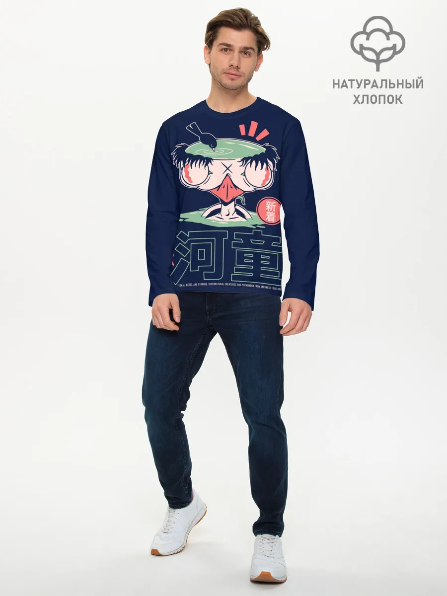Мужской лонгслив базовый / Anime Kappa Demon Yokai