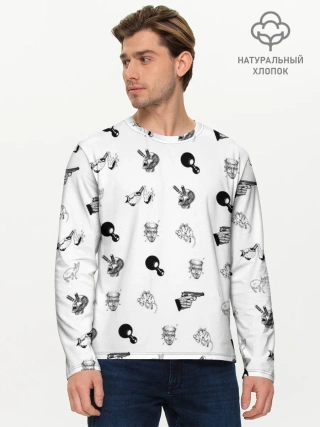 Мужской лонгслив базовый / Кровосток | Паттерн