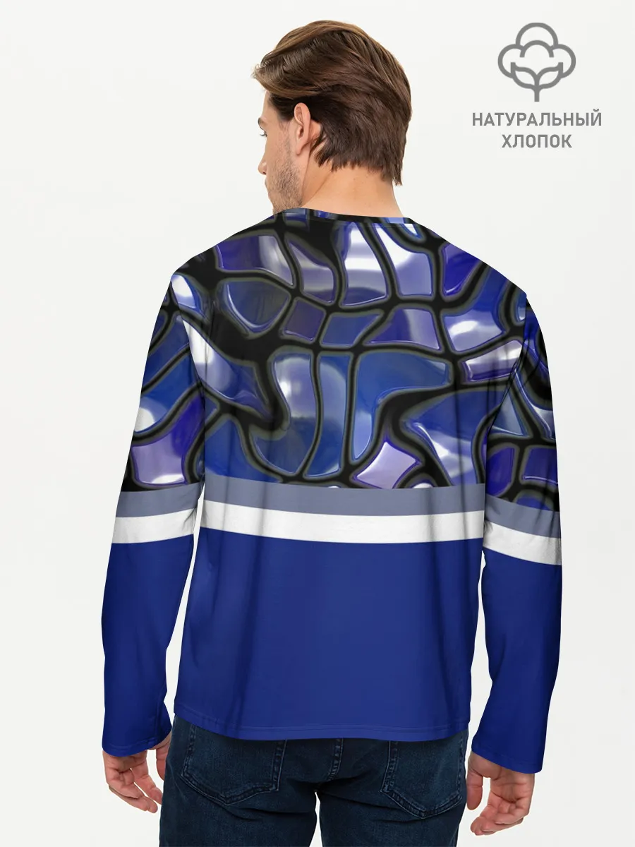Мужской лонгслив базовый / Мозаика
