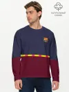 Мужской лонгслив базовый / FC Barcelona | Flag and team Logo
