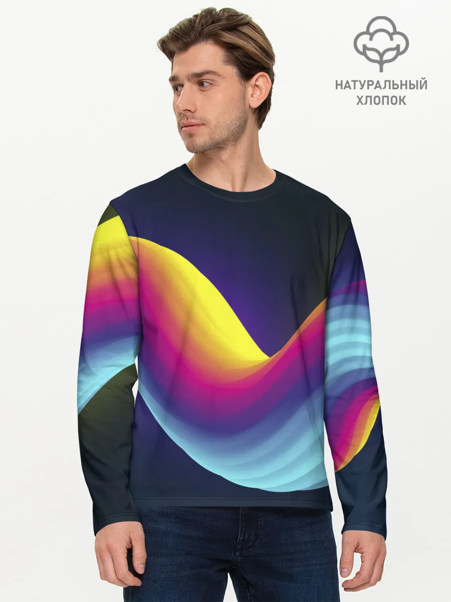 Мужской лонгслив базовый / Neon wire