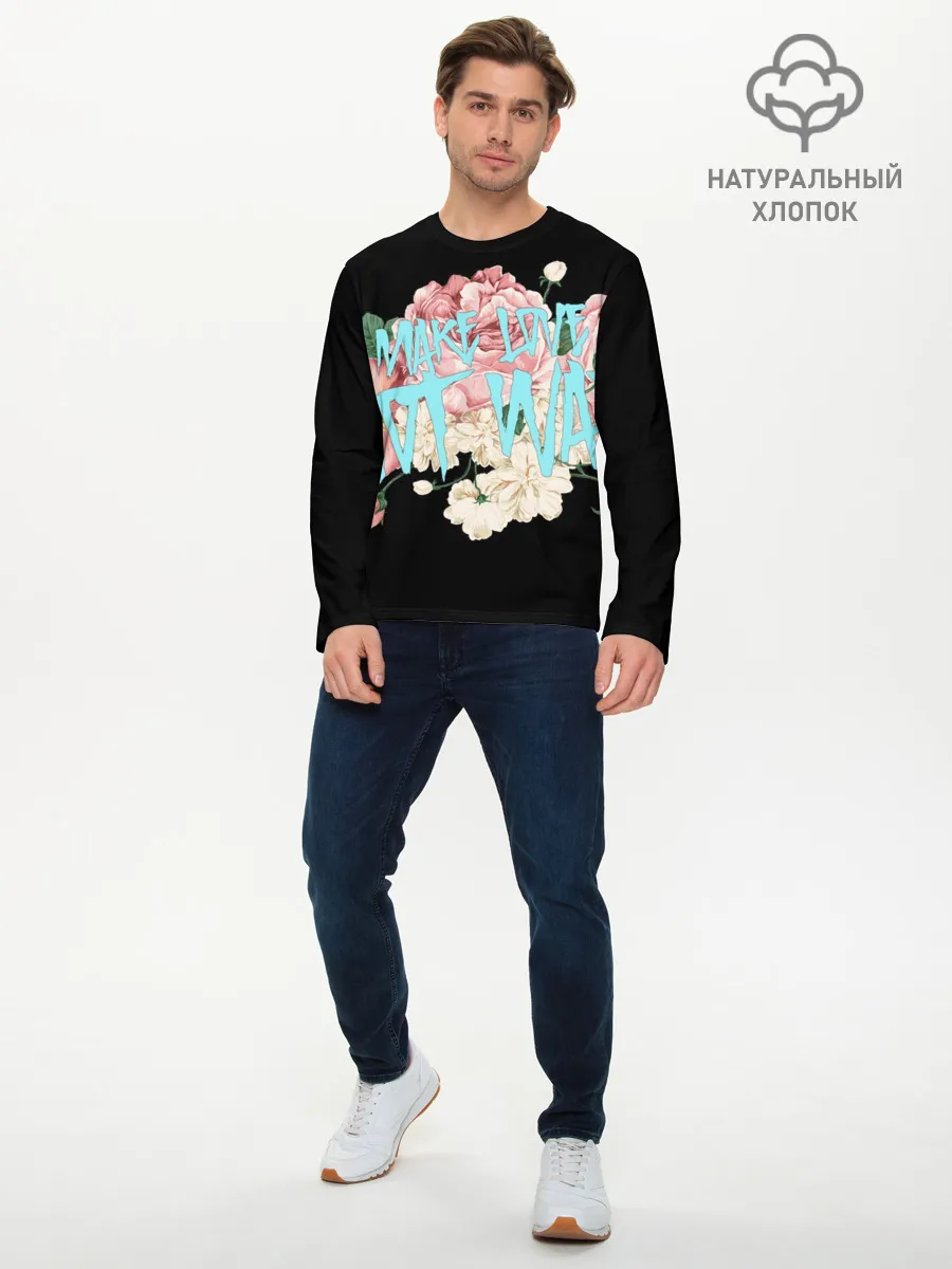 Мужской лонгслив базовый / Нет войне.