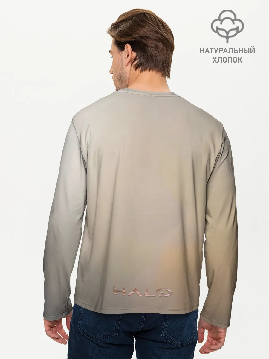 Мужской лонгслив базовый / Spartan in hell | Halo