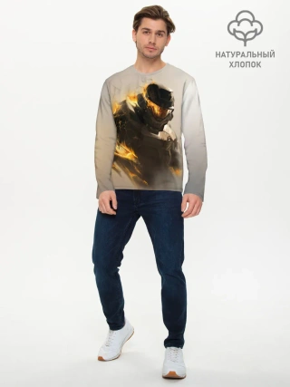 Мужской лонгслив базовый / Spartan in hell | Halo