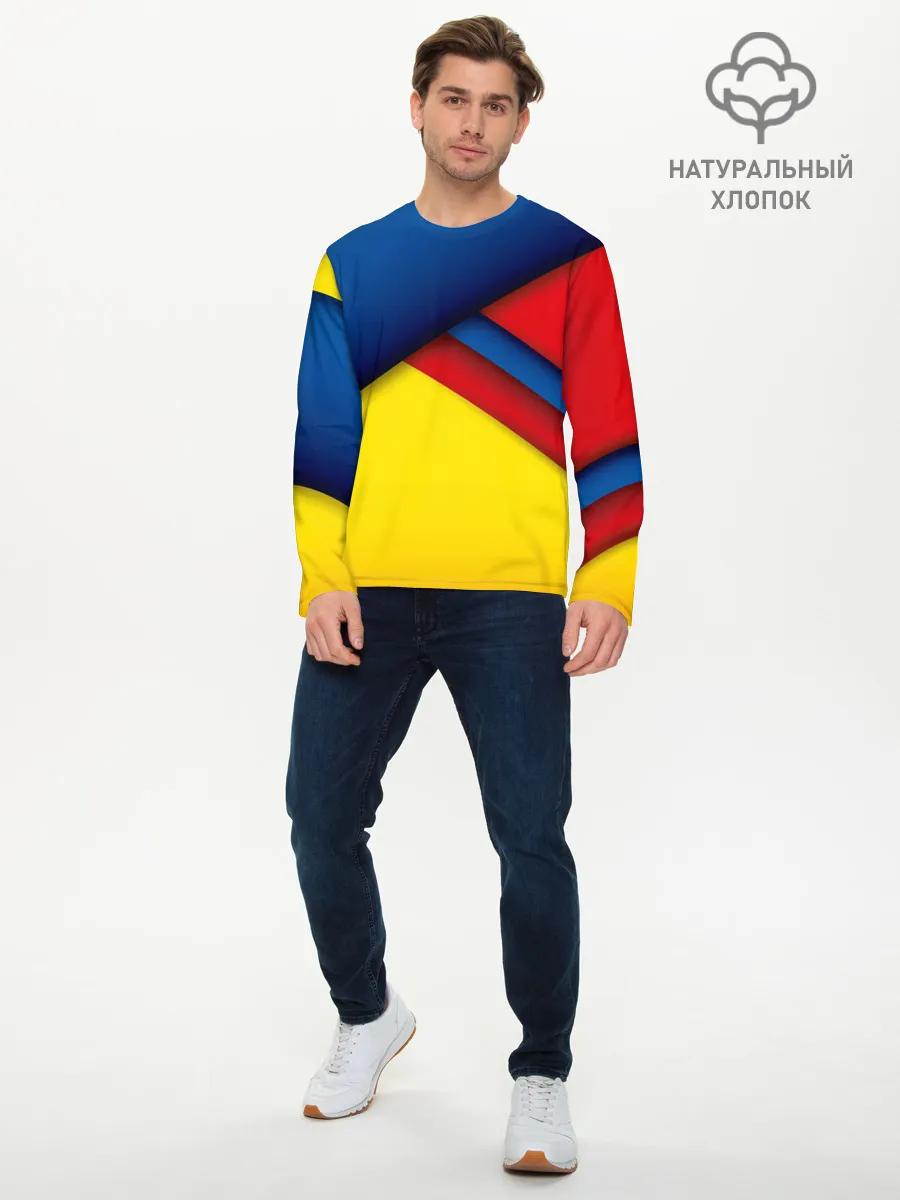 Мужской лонгслив базовый / Яркие краски