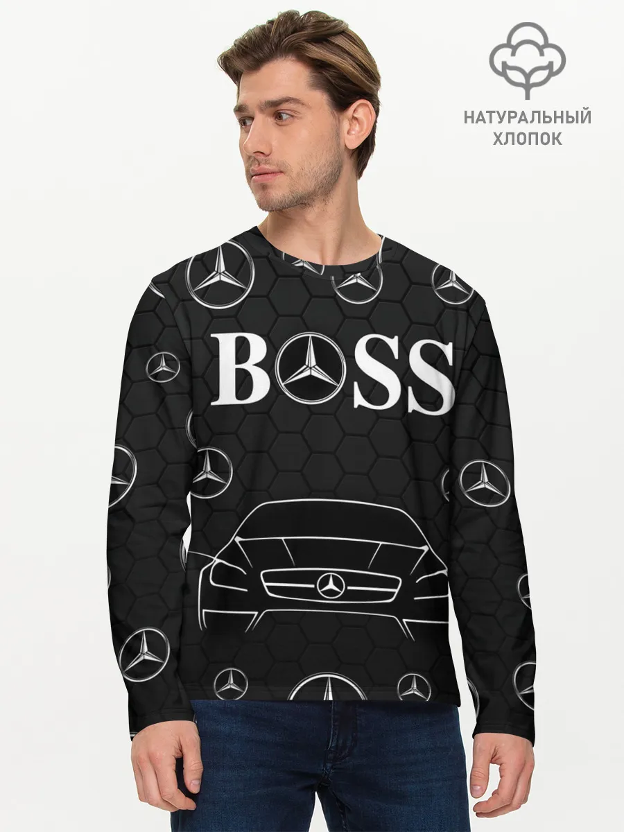 Мужской лонгслив базовый / BOSS MERCEDES-BENZ