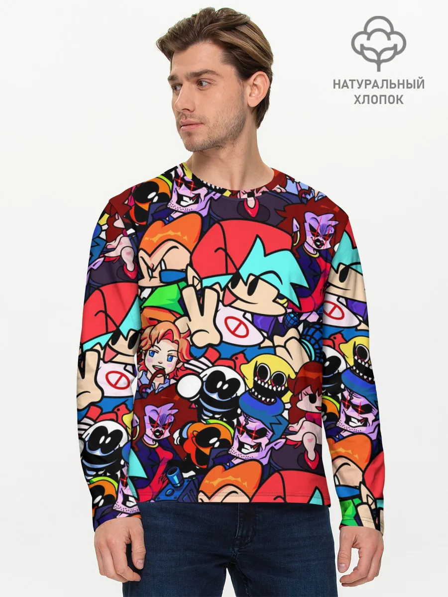 Мужской лонгслив базовый / Friday Night Funkin