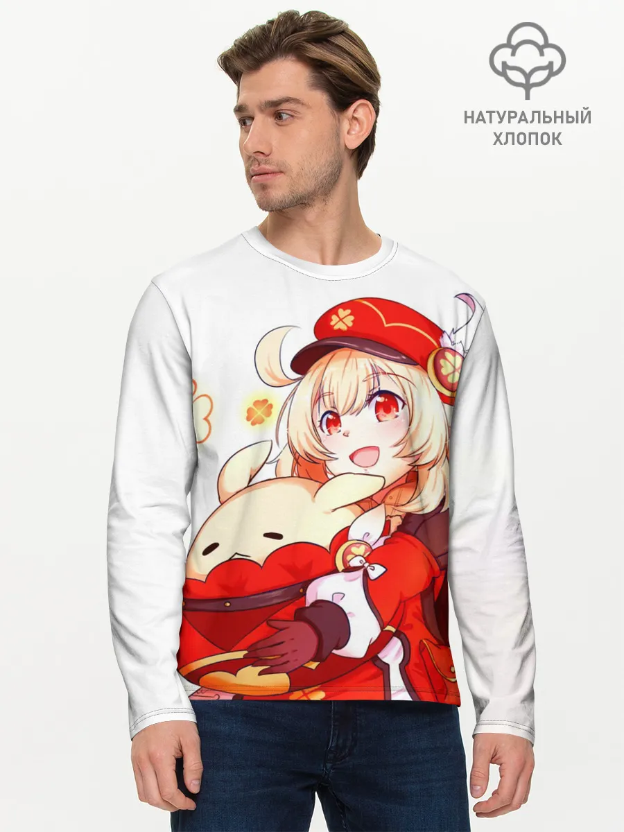 Мужской лонгслив базовый / Геншин Импакт Кли