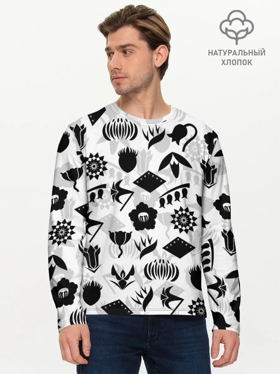 Мужской лонгслив базовый / БЛИЧ КАПИТАНЫ ГОТЕЙ 13 ЭМБЛЕМЫ