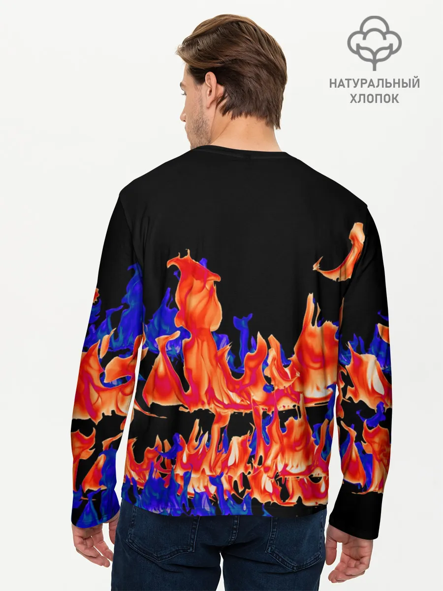 Мужской лонгслив базовый / Огненный Дракон