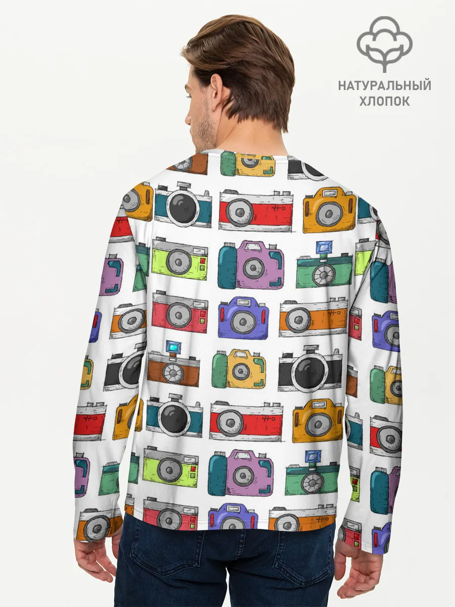 Мужской лонгслив базовый / Фотоаппараты
