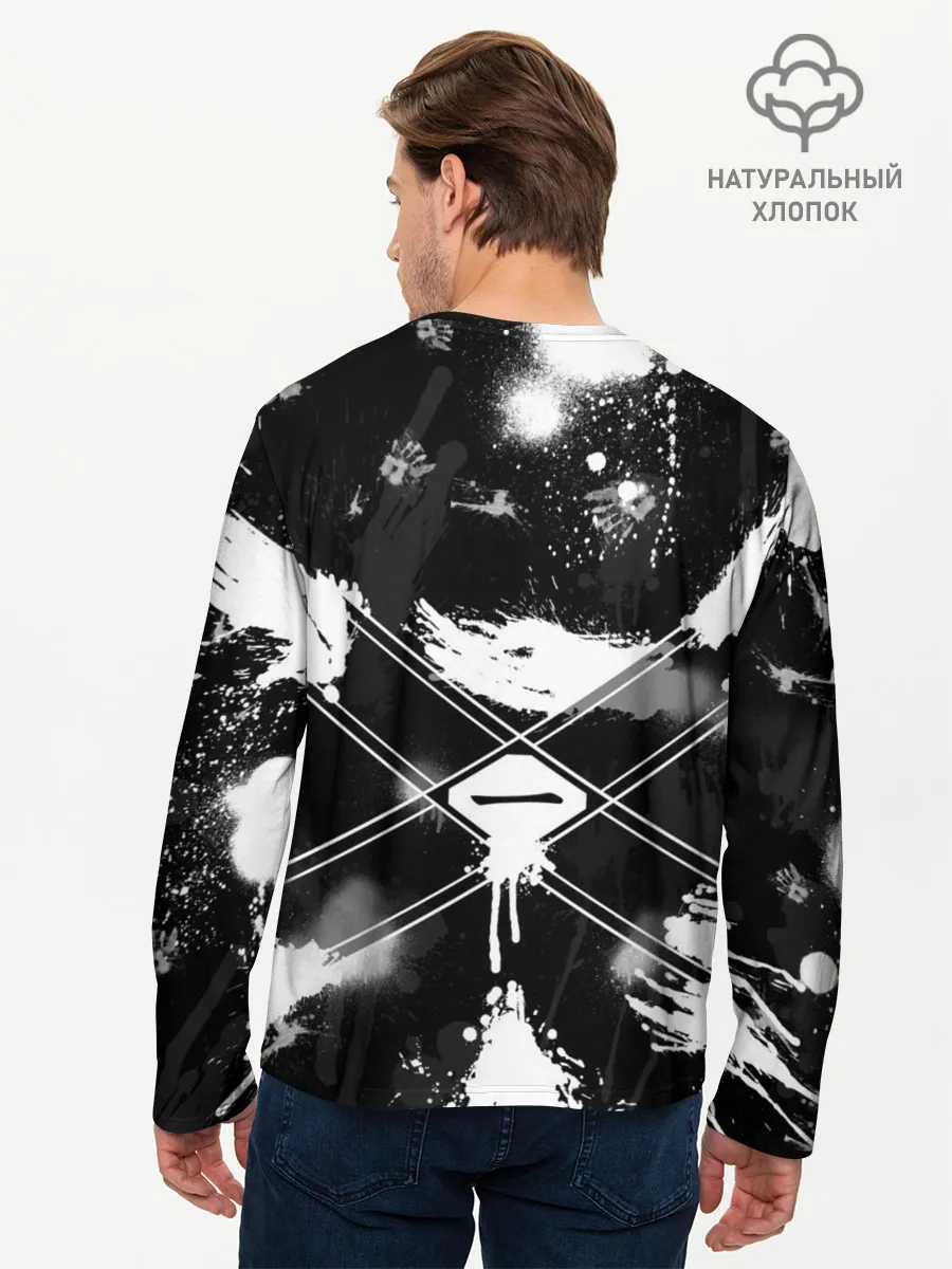 Мужской лонгслив базовый / БЛИЧ ШИНИГАМИ ЛОГО НА СПИНЕ