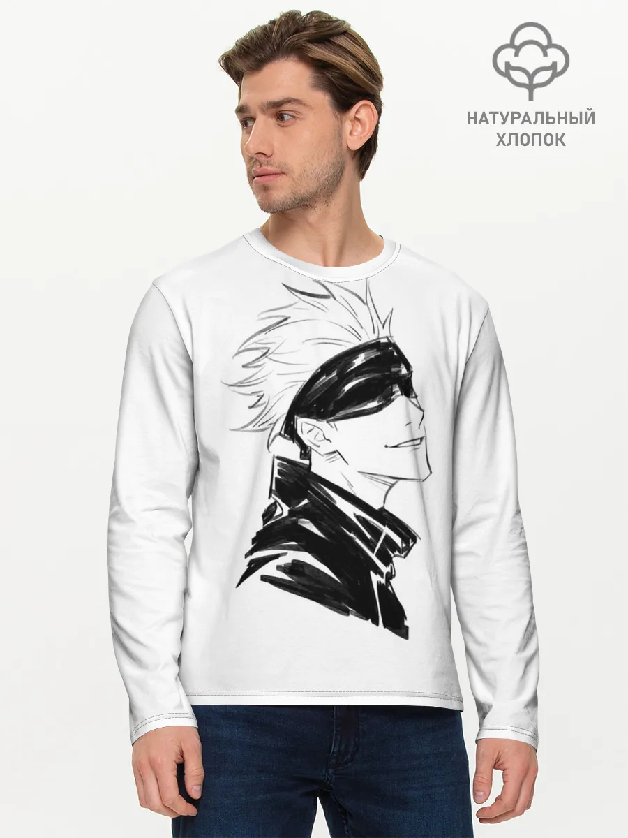 Мужской лонгслив базовый / Smile | Jujutsu kai