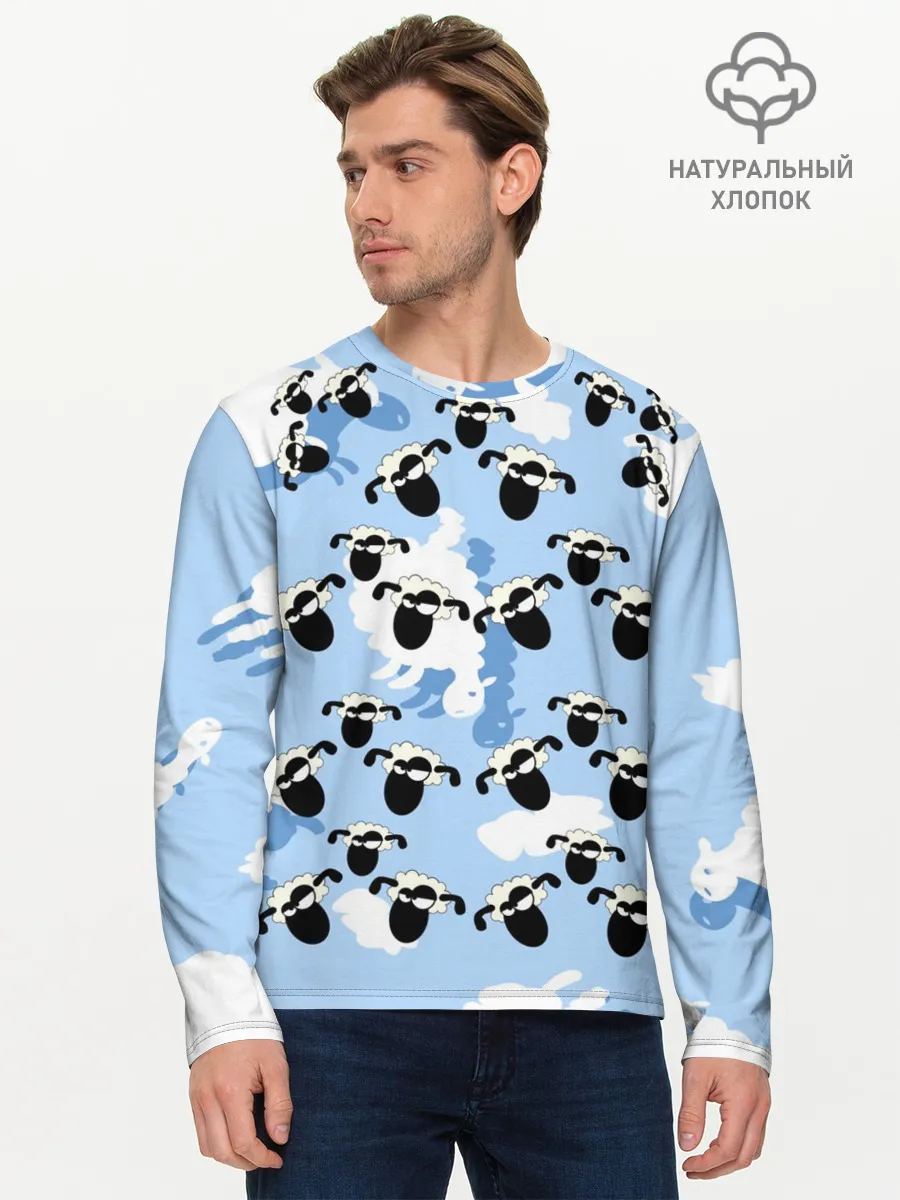 Мужской лонгслив базовый / Животные