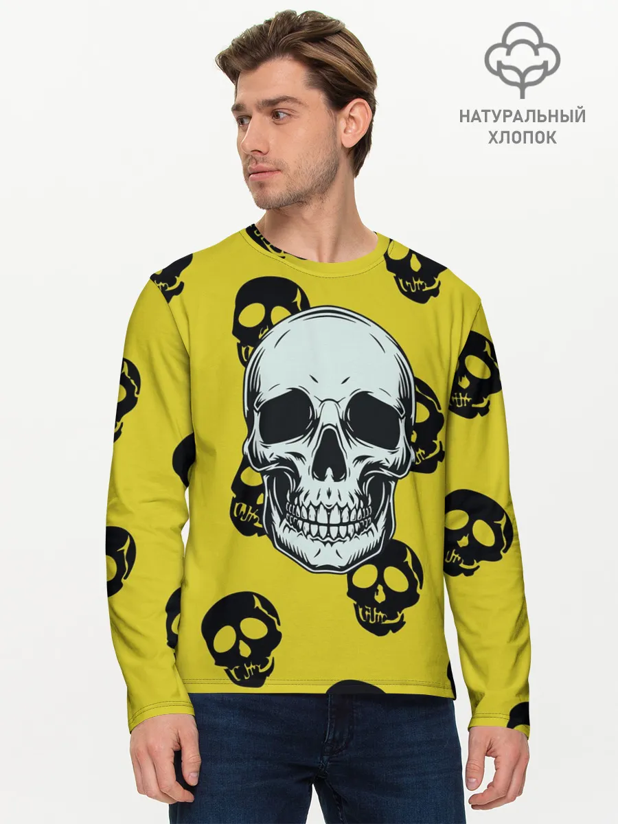 Мужской лонгслив базовый / Yellow Skulls