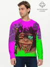 Мужской лонгслив базовый / 3D Neon Monkey