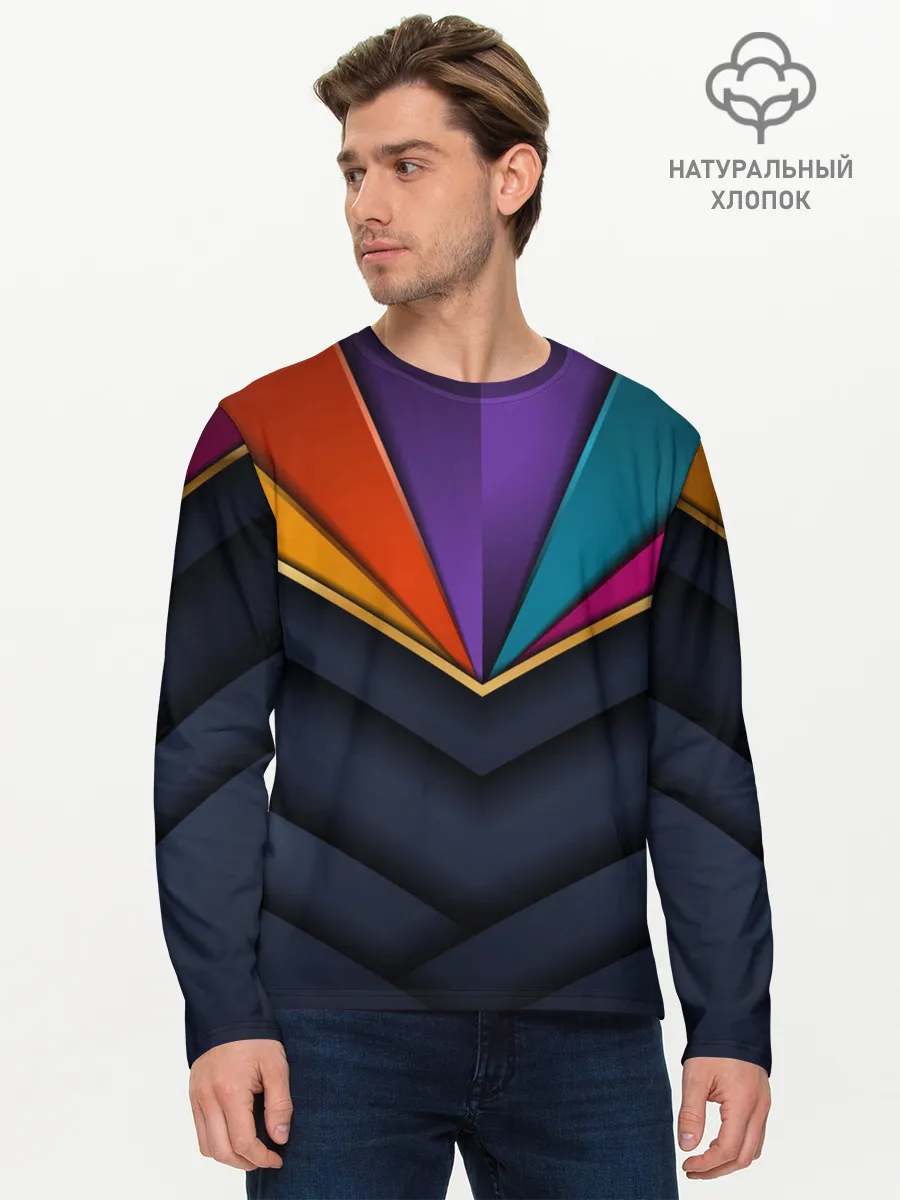 Мужской лонгслив базовый / 3D luxury