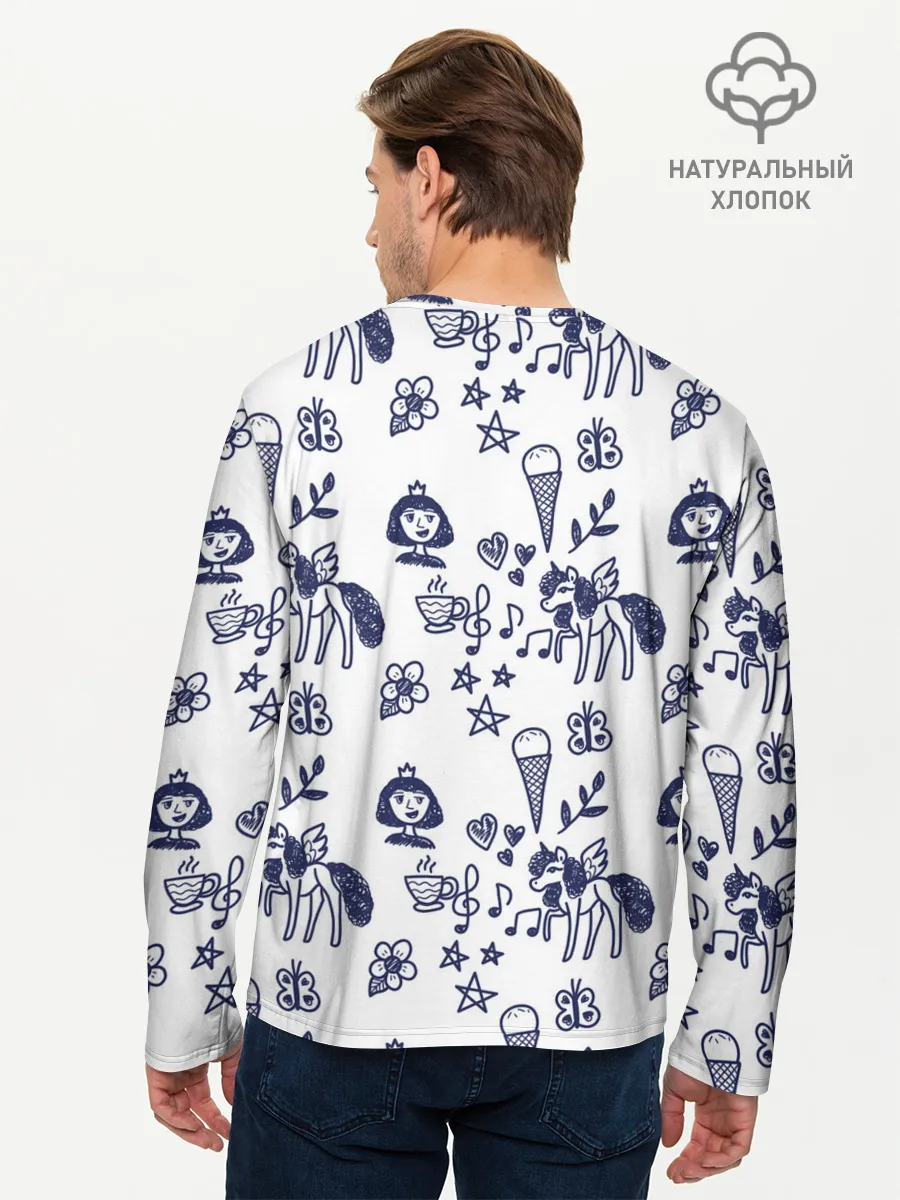 Мужской лонгслив базовый / Девчачий дудл