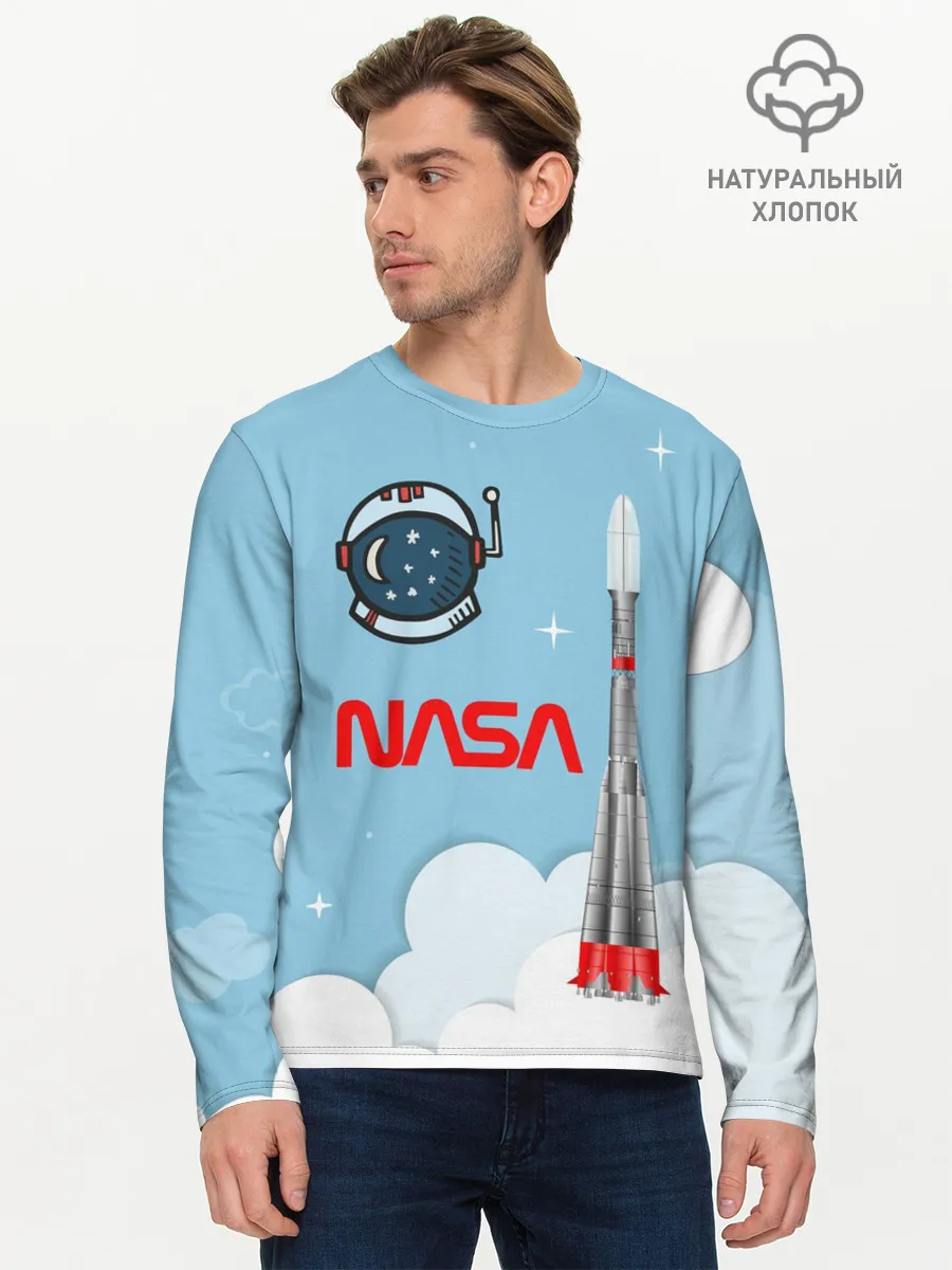Мужской лонгслив базовый / Mission NASA