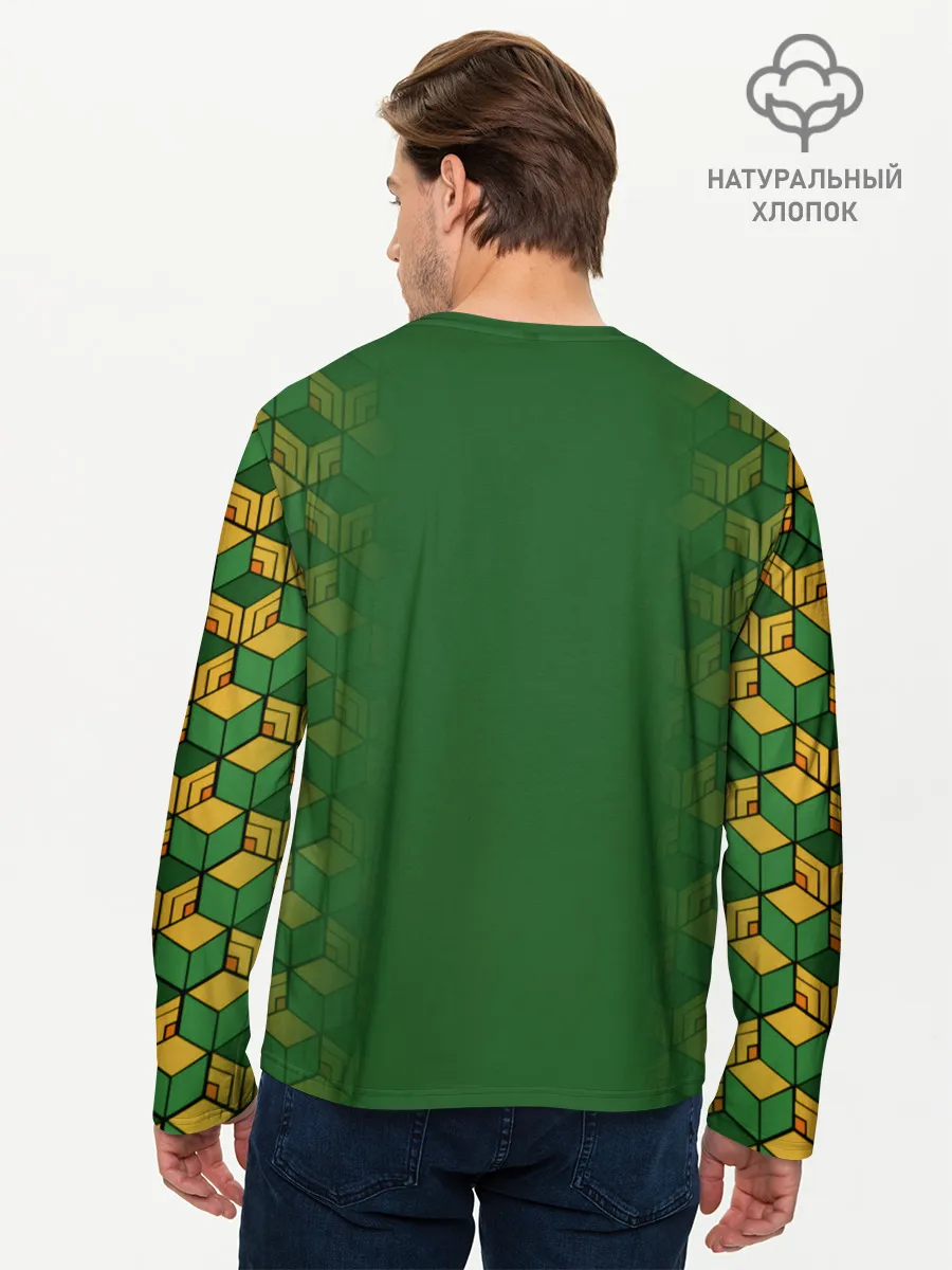 Мужской лонгслив базовый / Гию Томиока Kimetsu no Yaiba