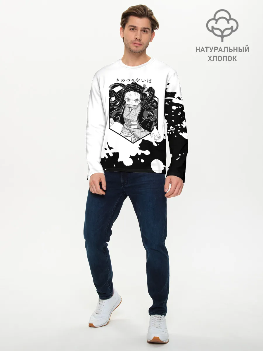 Мужской лонгслив базовый / Nezuko Kamado Kimetsu no Yaiba